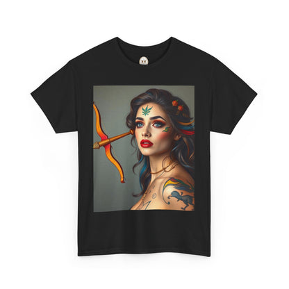 Unisex Heavy Cotton T-Shirt, Sagittarius, Zodiac v2, Sexy Art