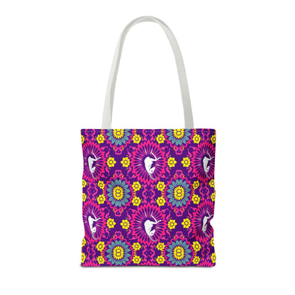 Tote Bag, (AOP), Capricorn, Zodiac v5, Flower Pattern