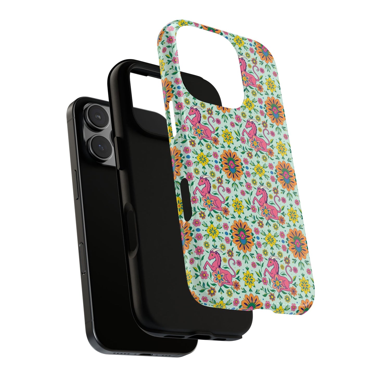 Tough Cases, Aquarius, Zodiac, Flower Pattern