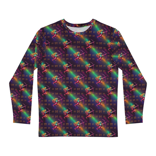Men's Long Sleeve Shirt, (AOP), Sagittarius, Zodiac v1, Pattern