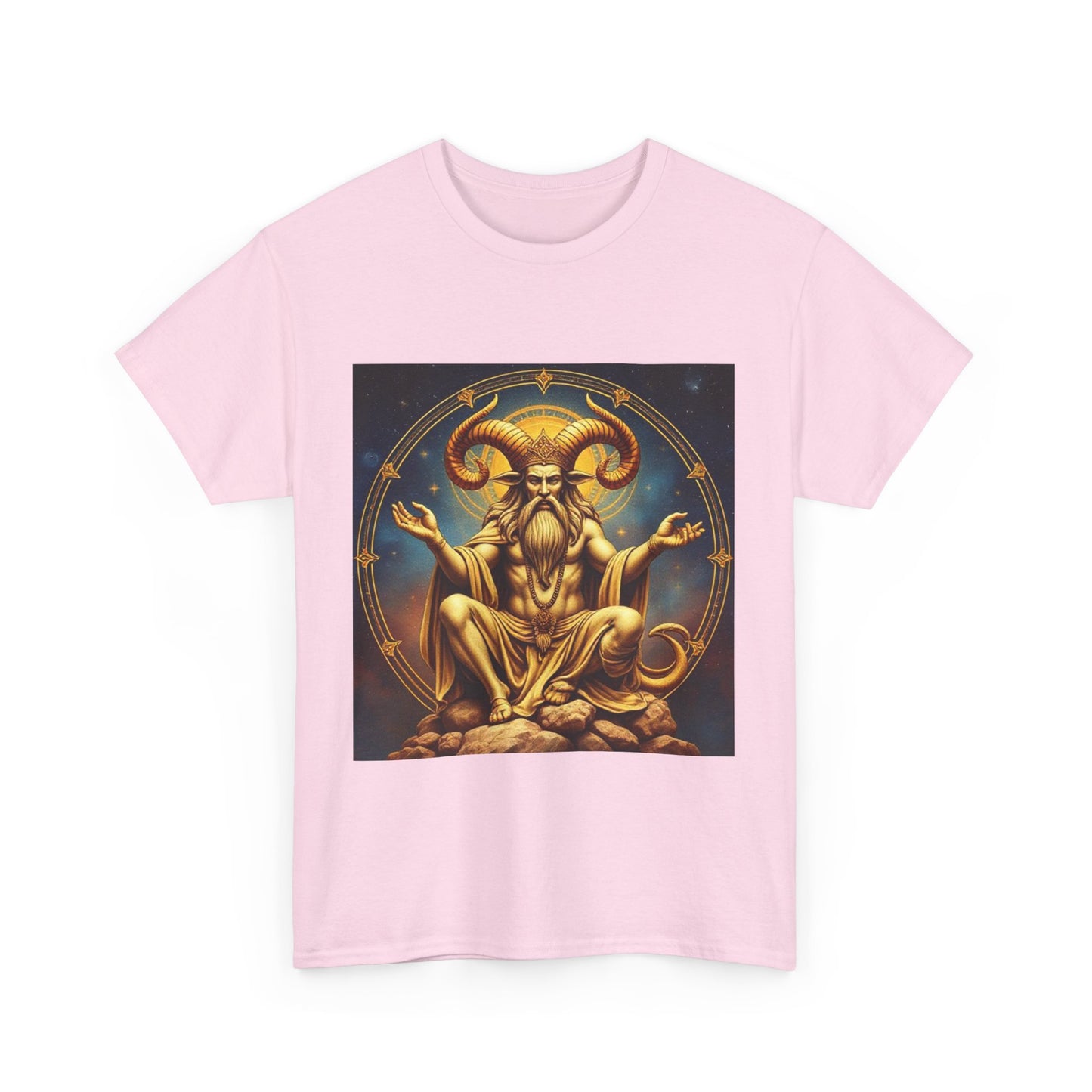 Unisex Heavy Cotton T-Shirt, On The Throne, Taurus Zodiac Design