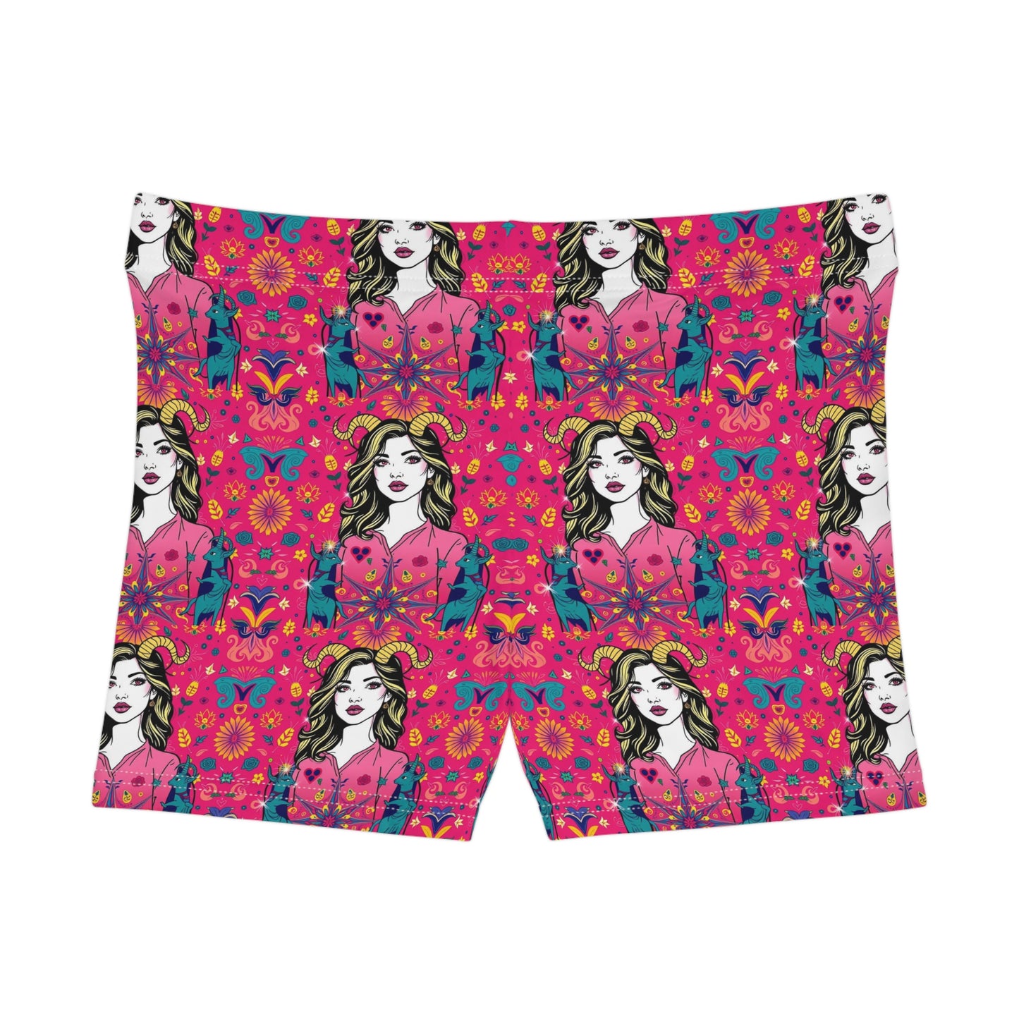 Women's Shorts, (AOP), Capricorn, Zodiac, Sexy Pattern