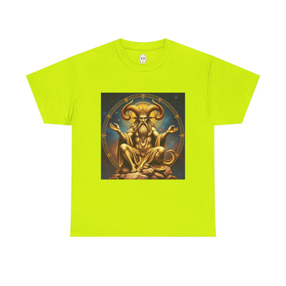 Unisex Heavy Cotton T-Shirt, On The Throne, Taurus Zodiac Design