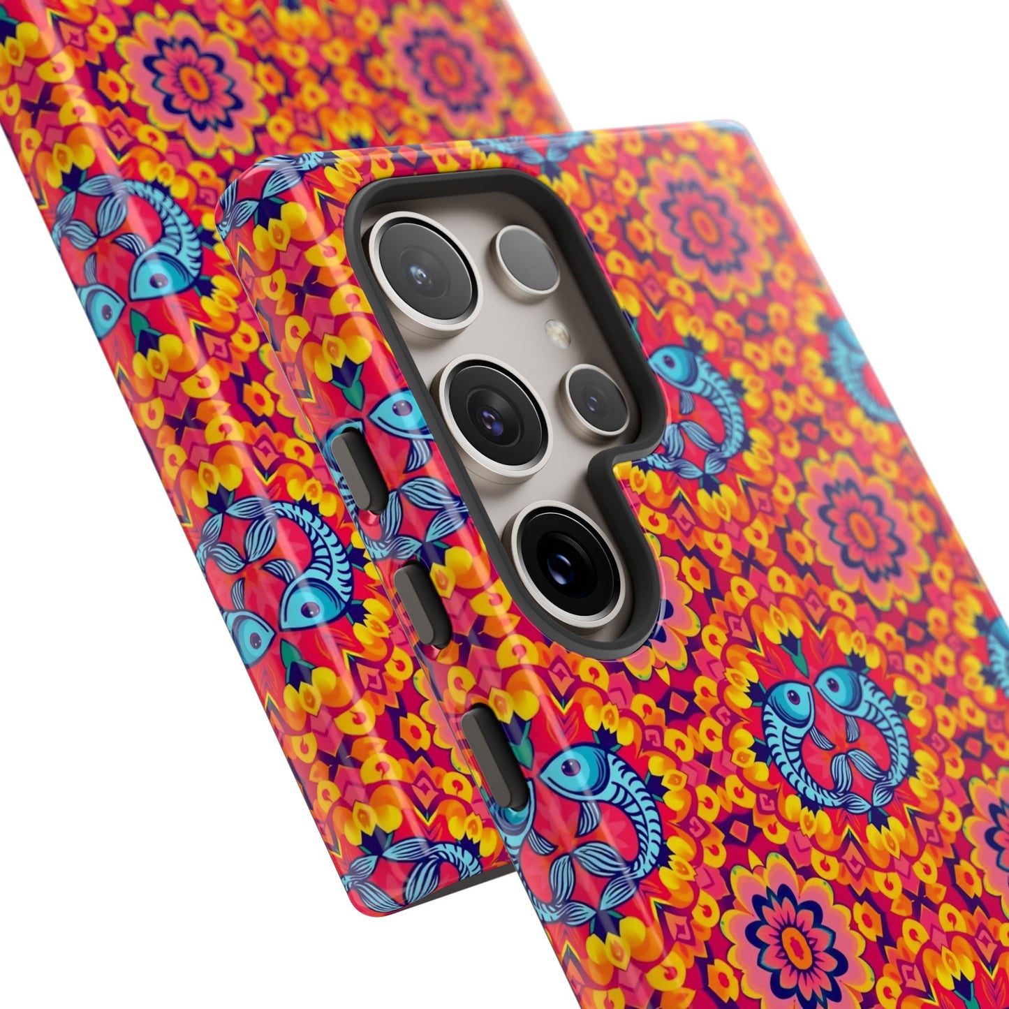 Tough Cases, Pisces, Zodiac v1, Flower Pattern