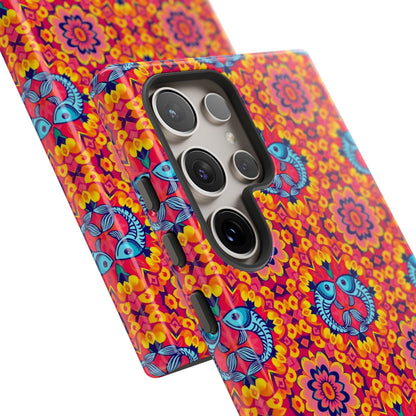 Tough Cases, Pisces, Zodiac v1, Flower Pattern