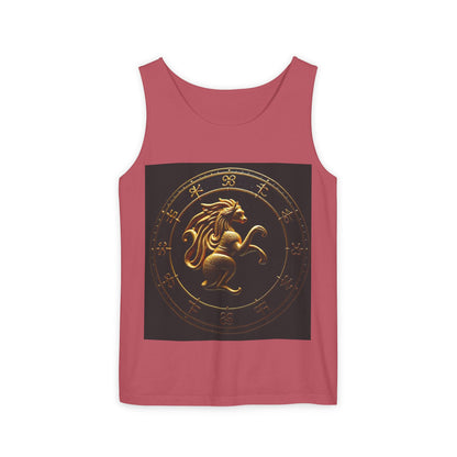 Unisex Garment-Dyed, Tank Top, Virgo Design, Planet Animal, 100% US cotton