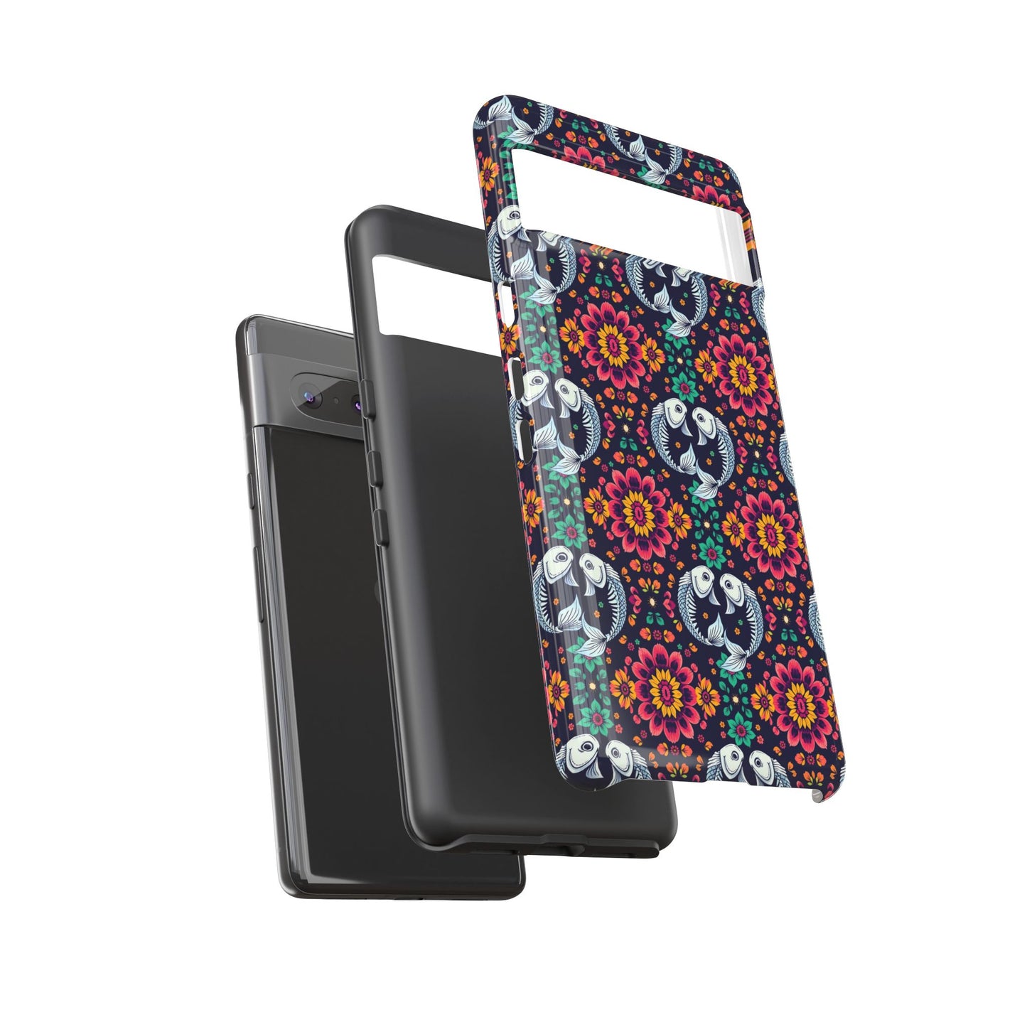 Tough Cases, Pisces, Zodiac v4, Flower Pattern