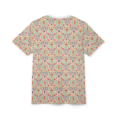 Unisex Cut & Sew T-Shirt, AOP, Aries, Zodiac, Pattern