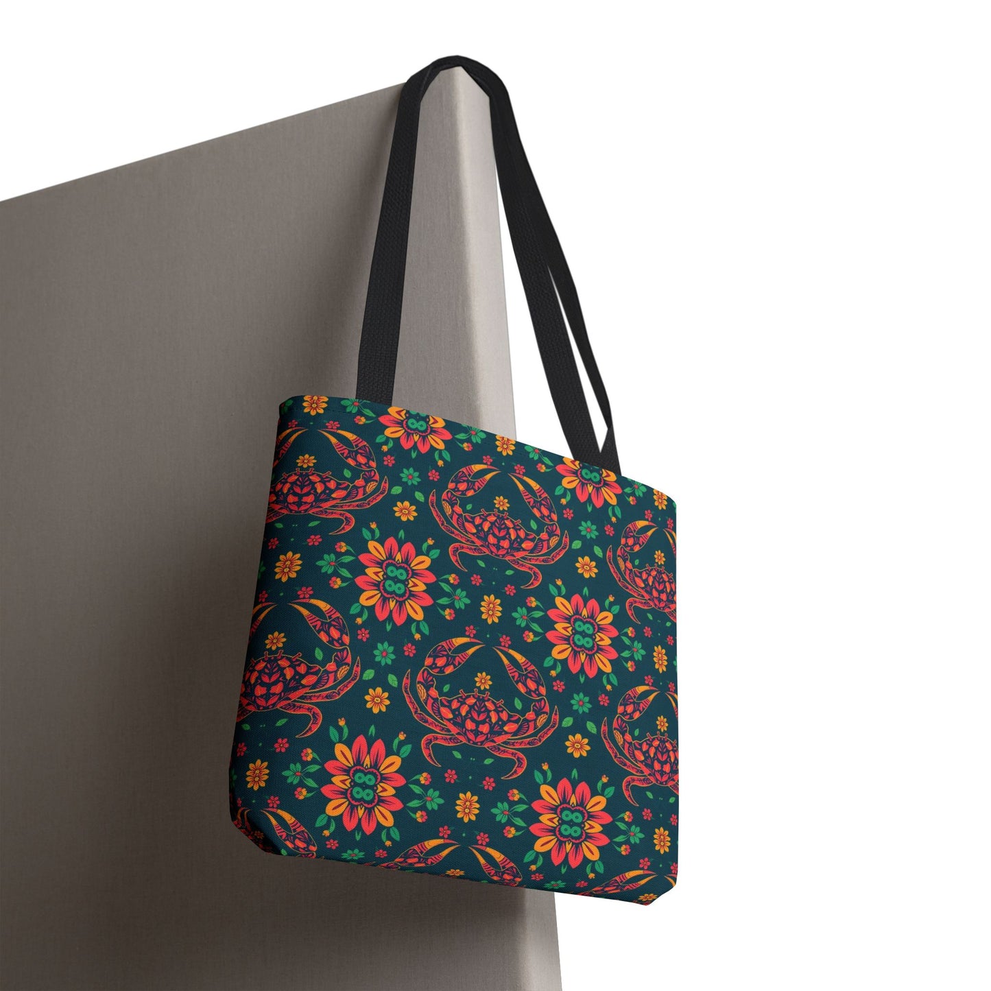 Tote Bag (AOP), Cancer, Zodiac v2, Flower Pattern