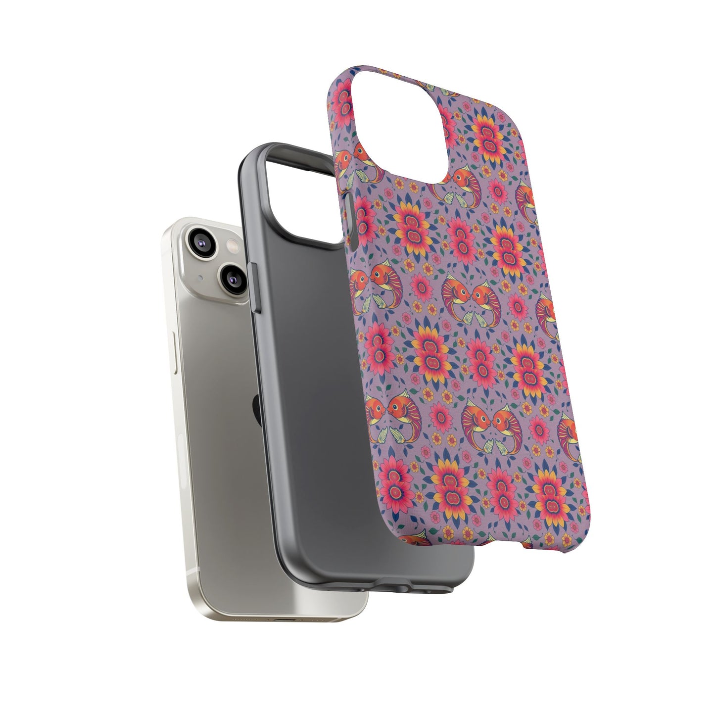 Tough Cases, Pisces, Zodiac v3, Flower Pattern