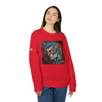Adidas, Unisex Fleece Crewneck Sweatshirt, Sagittarius, Pop Art, Zodiac