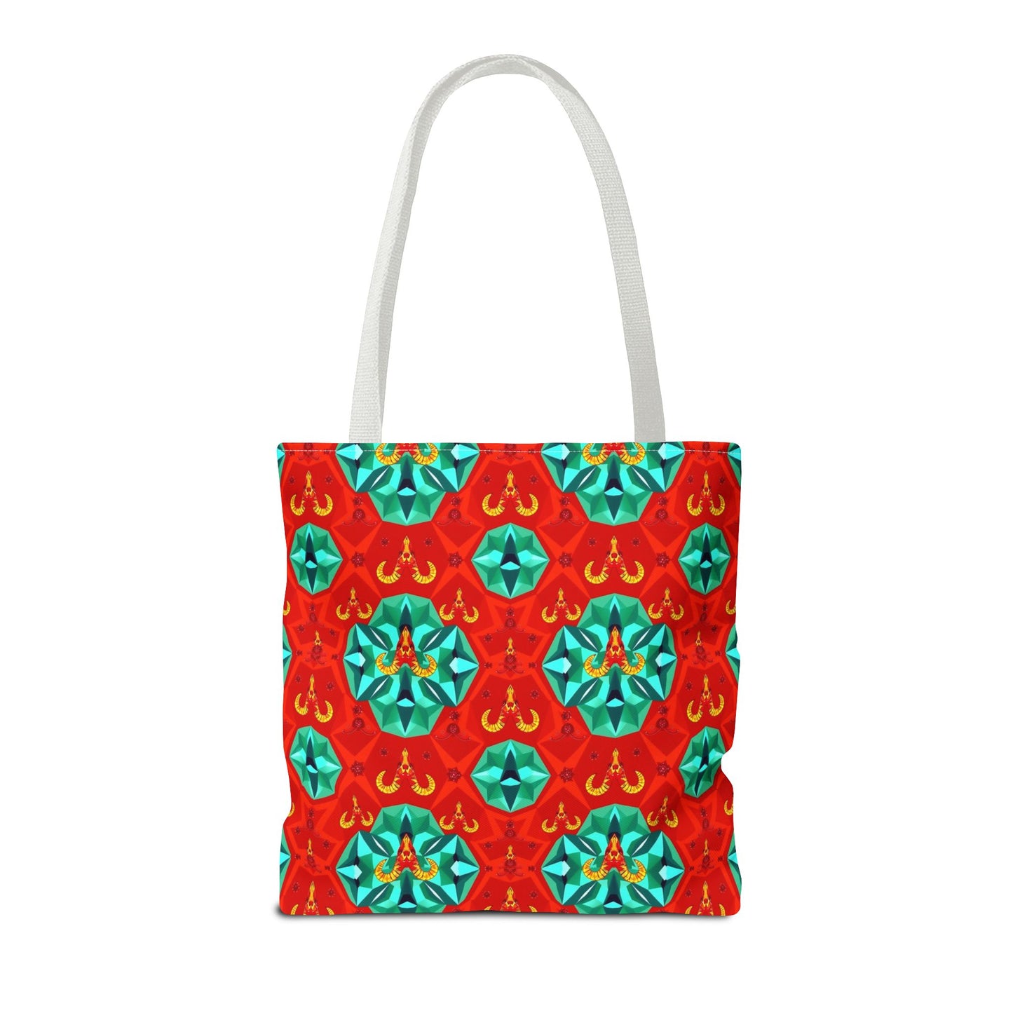 Tote Bag (AOP), Aries, Zodiac v1, Jewel Pattern