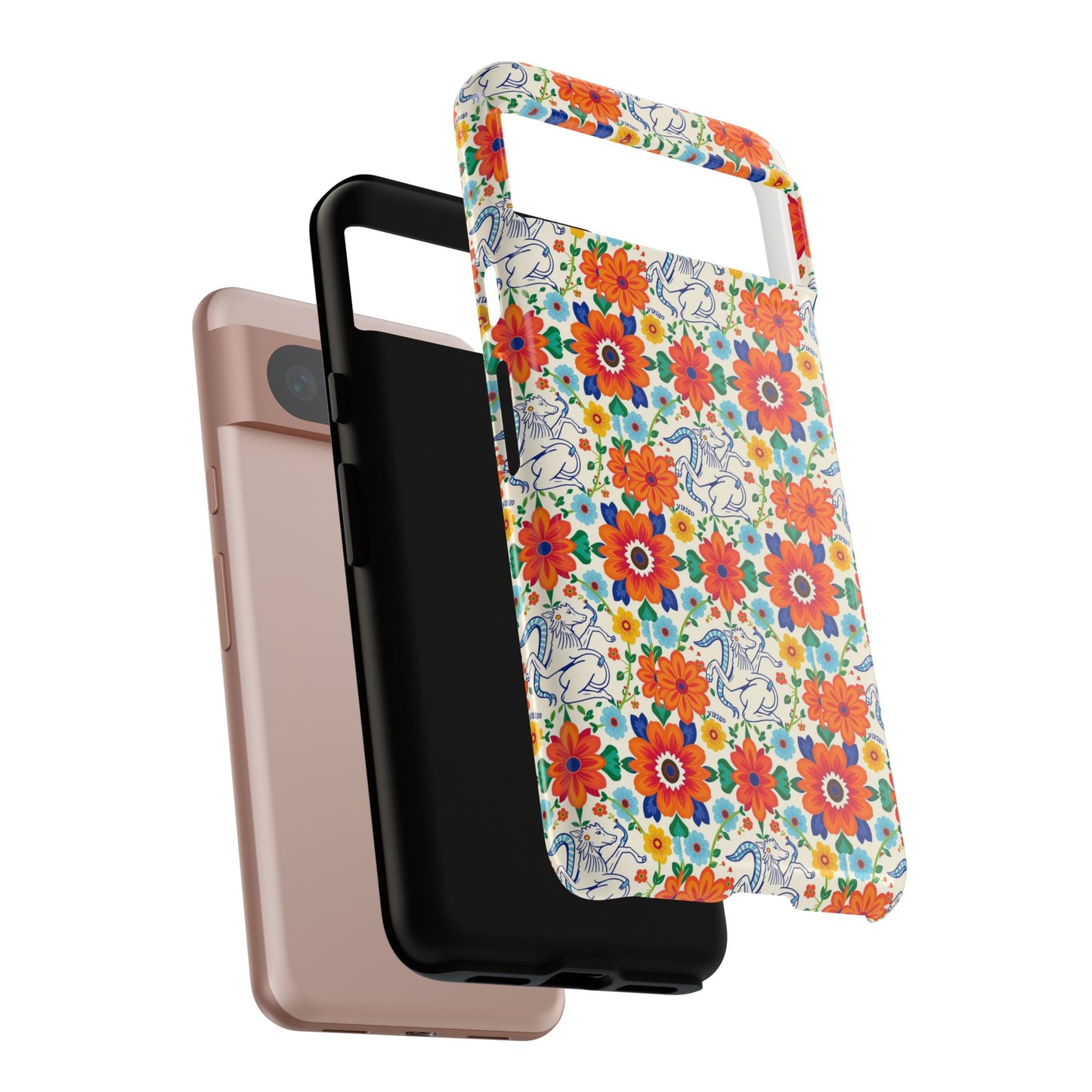 Tough Cases, Virgo, Zodiac v4, Flower Pattern