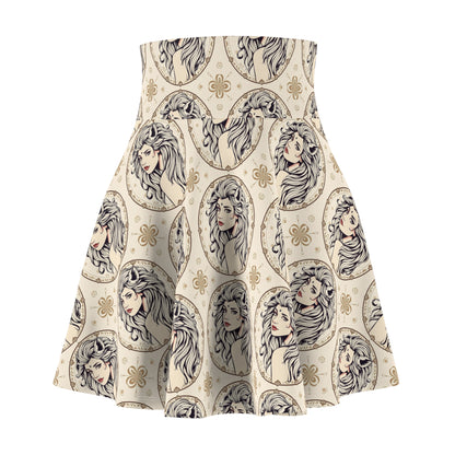 Women's Skater Skirt, (AOP), Leo, Zodiac, Sexy Pattern