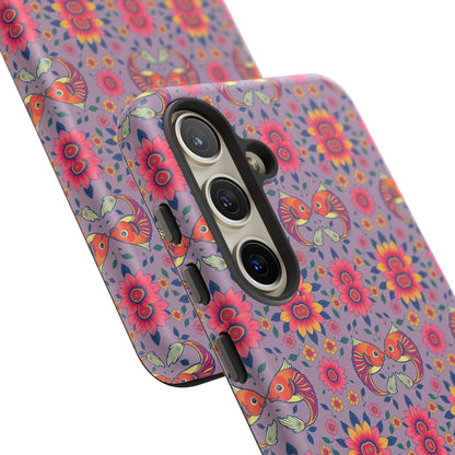 Tough Cases, Pisces, Zodiac v3, Flower Pattern