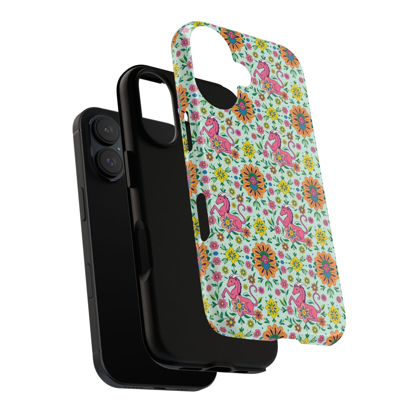 Tough Cases, Aquarius, Zodiac, Flower Pattern