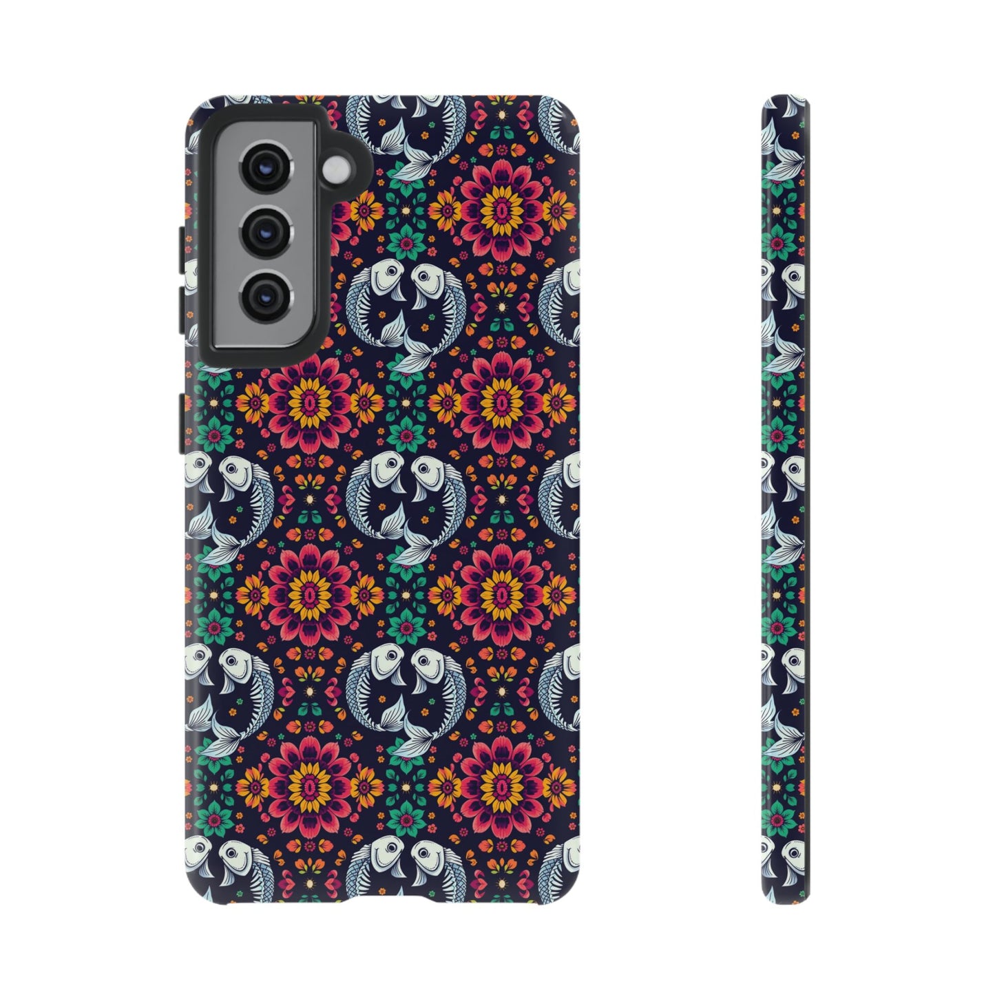 Tough Cases, Pisces, Zodiac v4, Flower Pattern