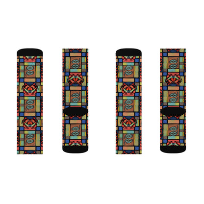 Sublimation Socks, Cancer, Zodiac v2, Shapes Pattern