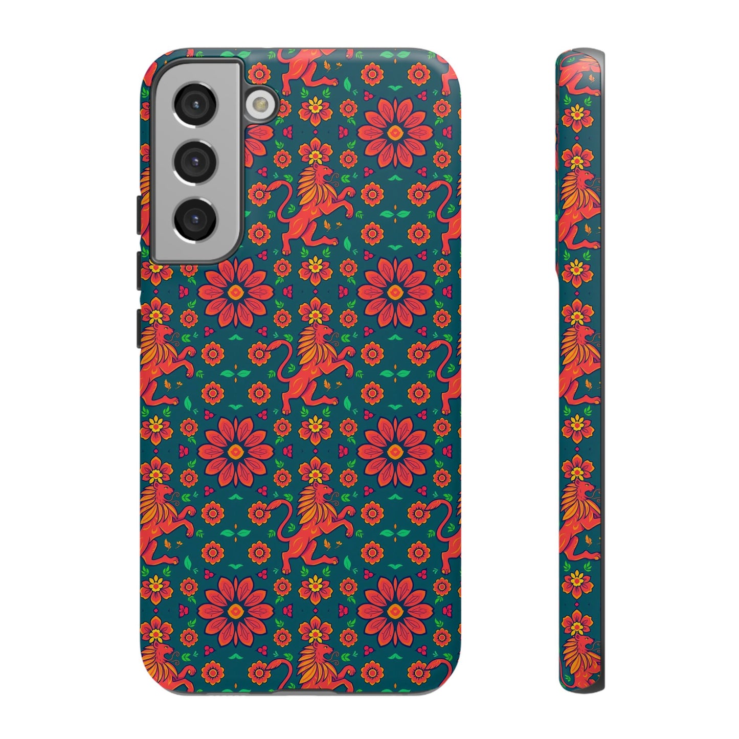 Tough Cases, Leo, Zodiac v2, Flower Pattern