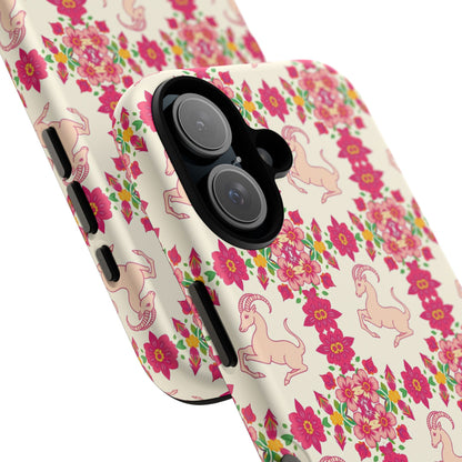 Tough Cases, Capricorn, Zodiac v3, Flower Pattern