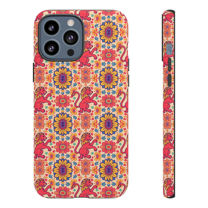 Tough Cases, Leo, Zodiac v1, Flower Pattern