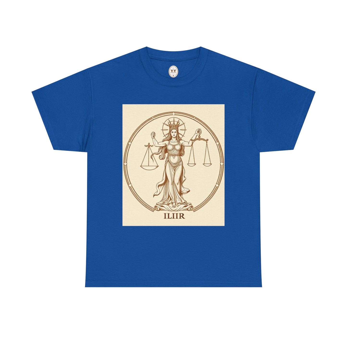 Unisex Heavy Cotton T-Shirt, Libra Goddess, Zodiac Design