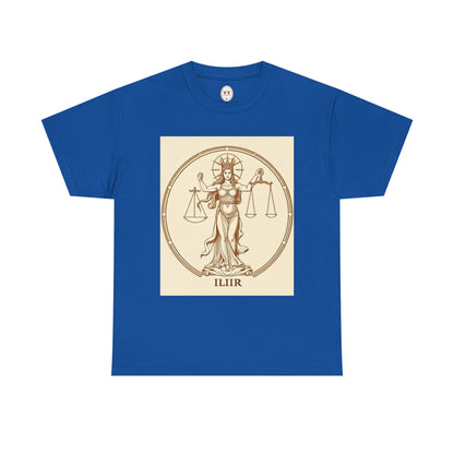 Unisex Heavy Cotton T-Shirt, Libra Goddess, Zodiac Design