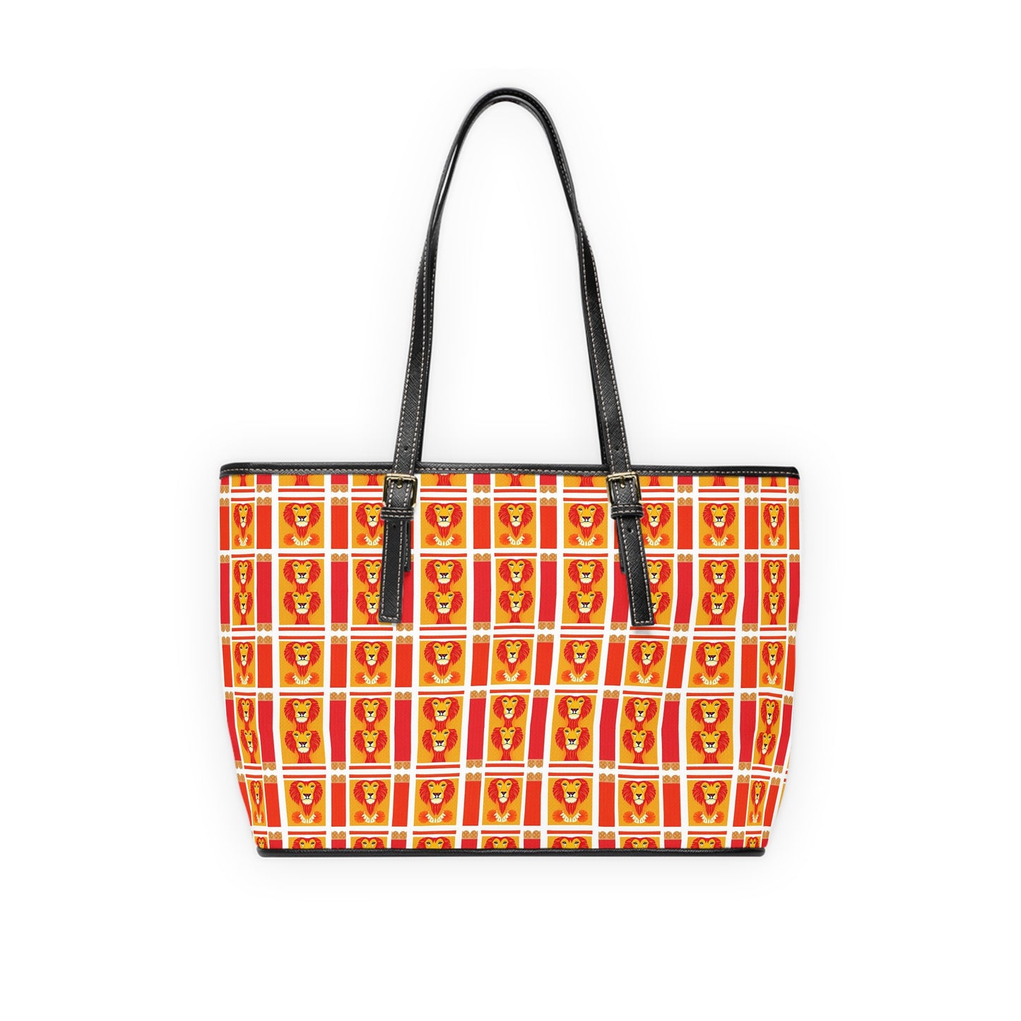 Leather Shoulder Bag, Leo, Zodiac v1, Shapes Pattern