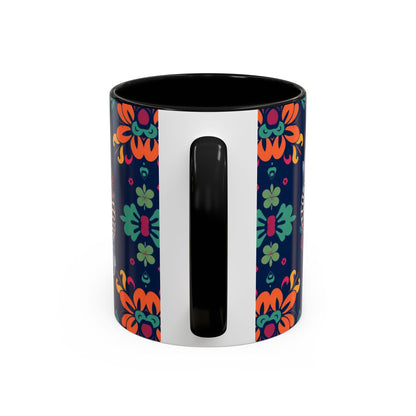 Accent Coffee Mug, Pisces, Zodiac. Flower Pattern, (11, 15oz)