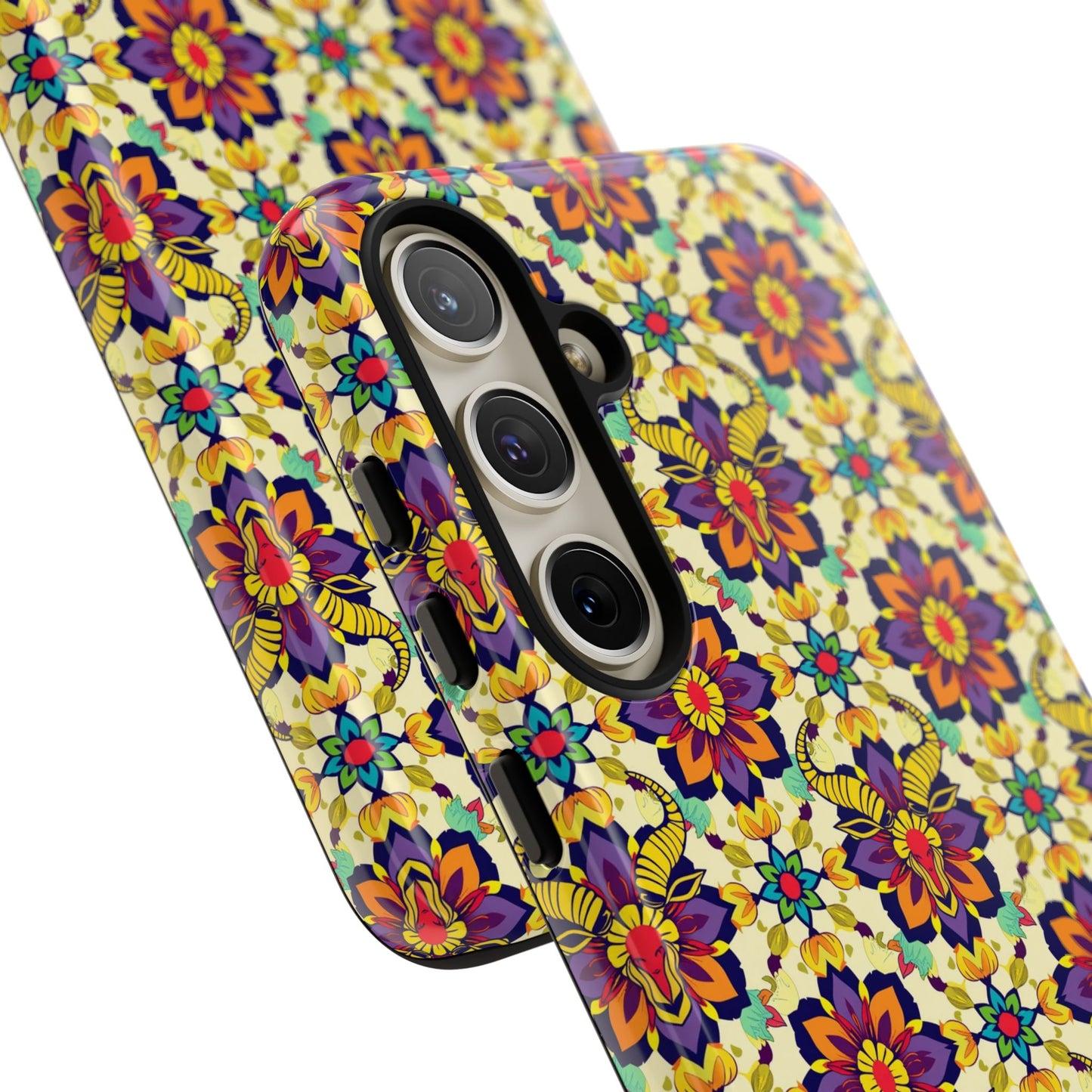 Tough Cases, Taurus, Zodiac v1, Flower Pattern