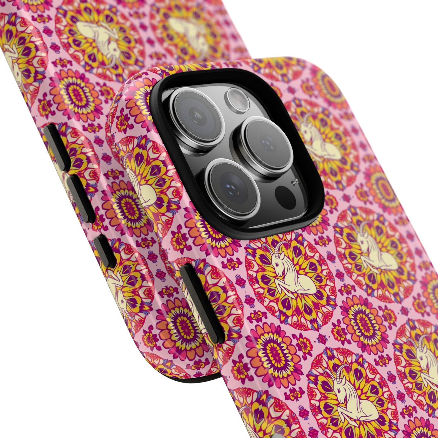 Tough Cases, Capricorn, Zodiac v4, Flower Pattern