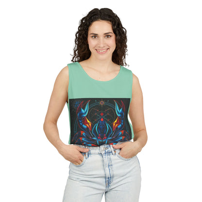 Unisex Garment-Dyed, Tank Top, Scorpio Design, Pop Art v1, 100% US cotton