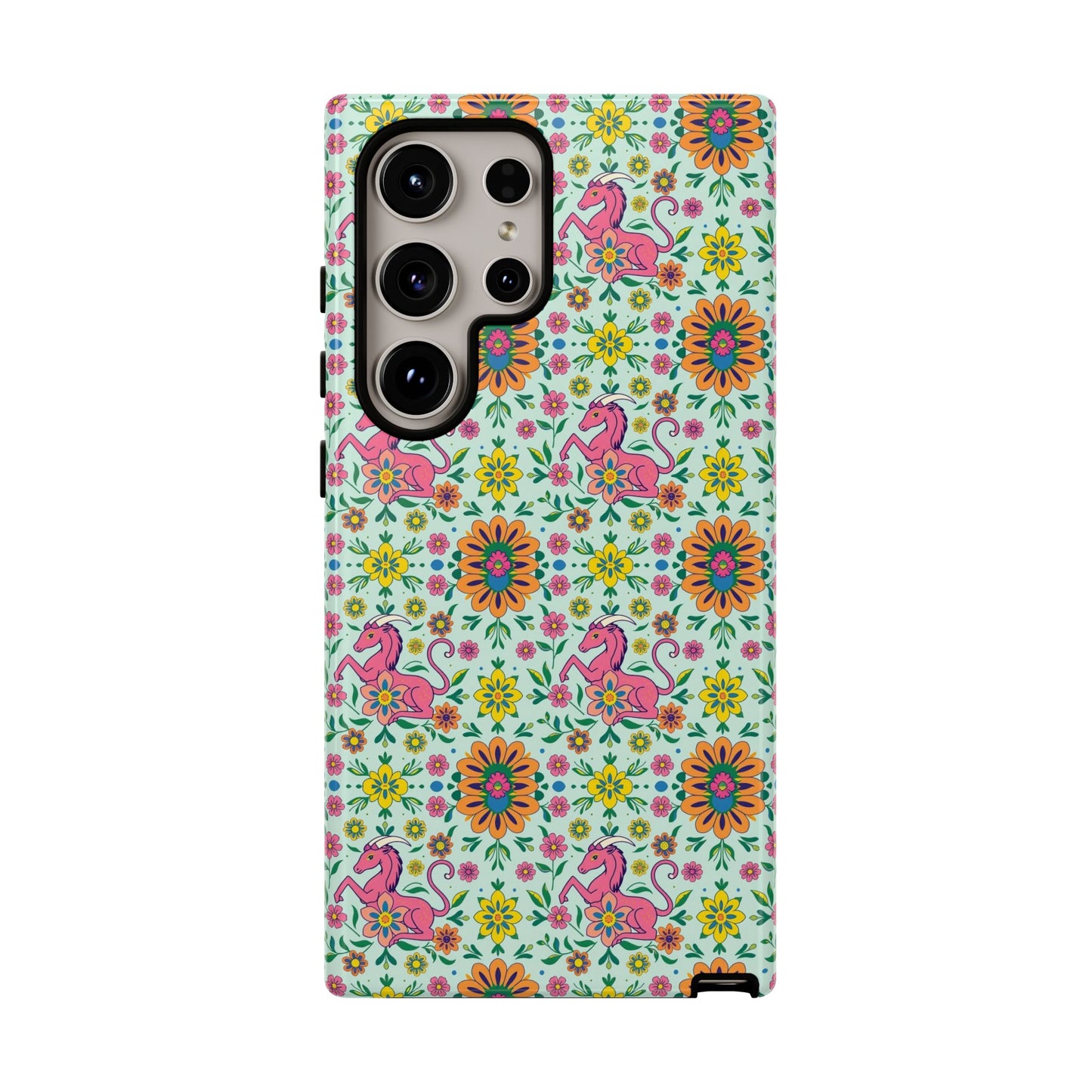 Tough Cases, Aquarius, Zodiac, Flower Pattern