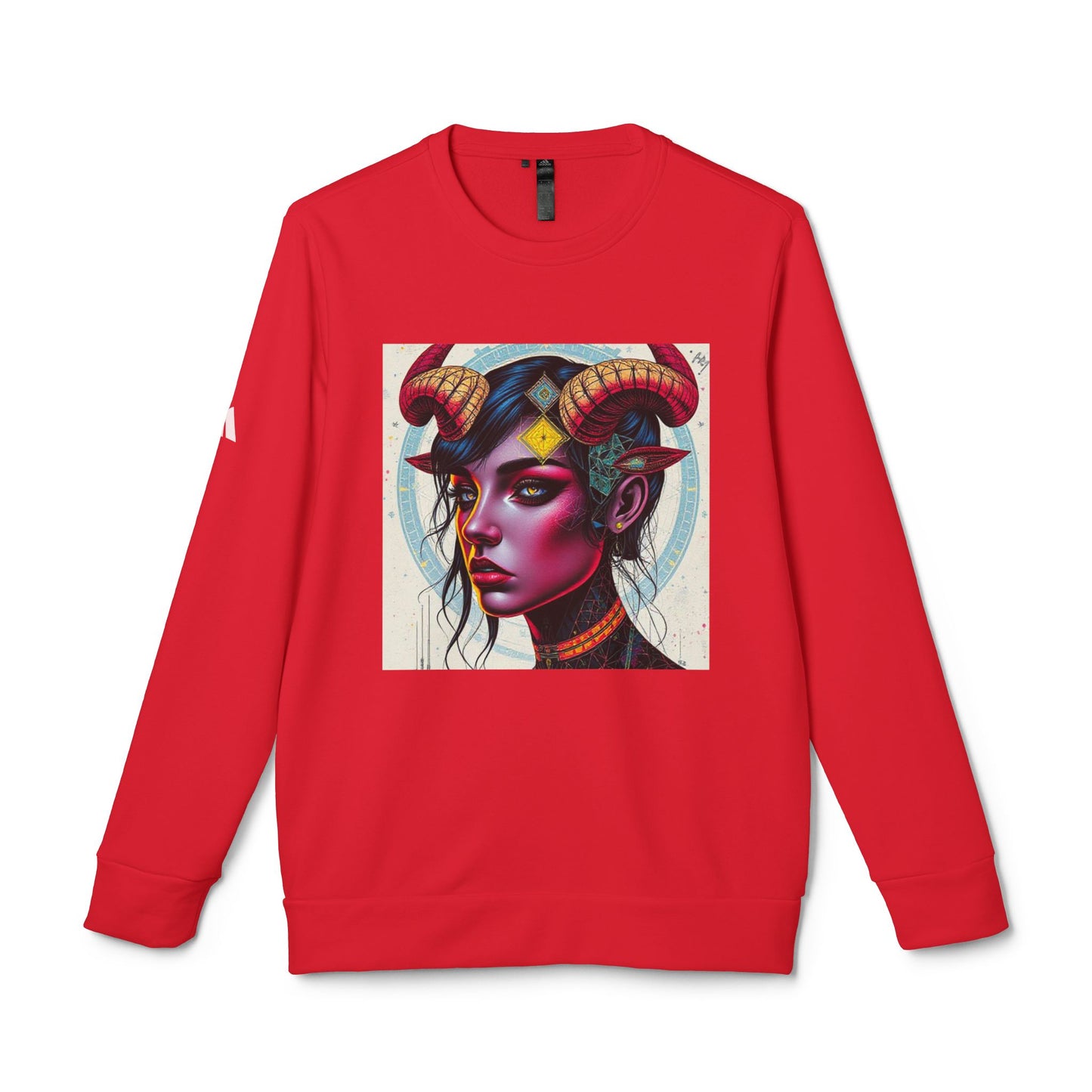 Adidas, Unisex Fleece Crewneck Sweatshirt, Taurus, Pop Art, Zodiac