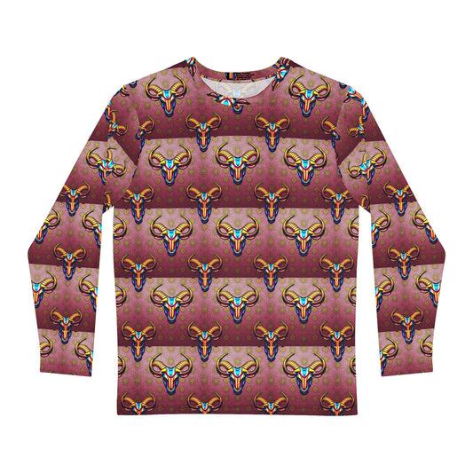 Men's Long Sleeve Shirt, (AOP), Taurus, Zodiac, Pattern