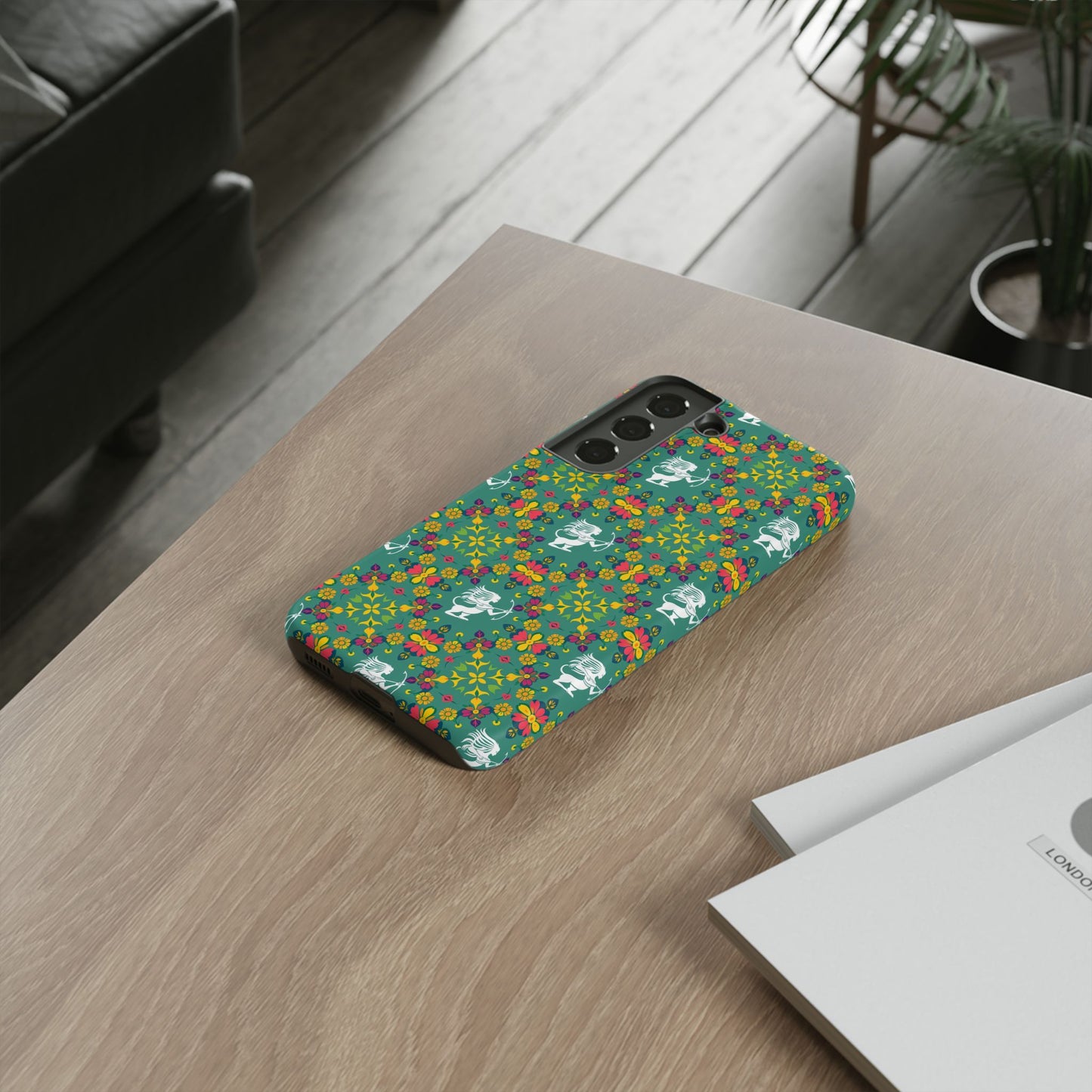 Tough Cases, Sagittarius, Zodiac, Flower Pattern