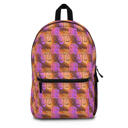 Backpack, Libra, Zodiac v1, Metal Pattern