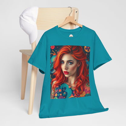 Unisex Heavy Cotton T-Shirt, Aquarius, Zodiac v1, Sexy Art