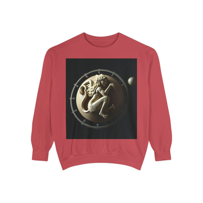 Garment-Dyed Sweatshirt, Unisex, Space Symbol Design, Virgo