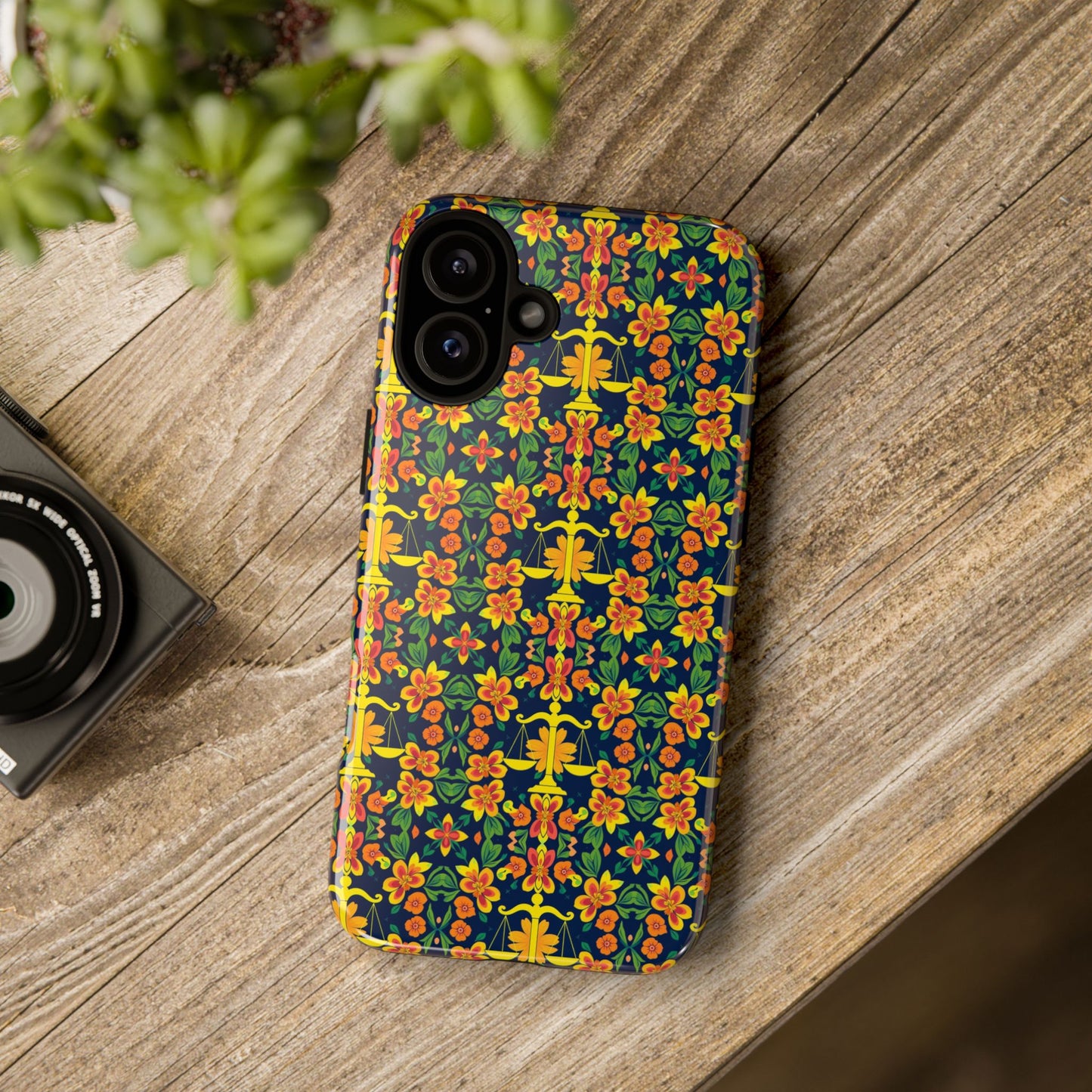 Tough Cases, Libra, Zodiac v3, Flower Pattern