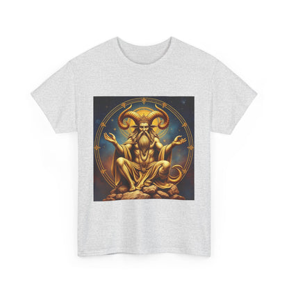 Unisex Heavy Cotton T-Shirt, On The Throne, Taurus Zodiac Design
