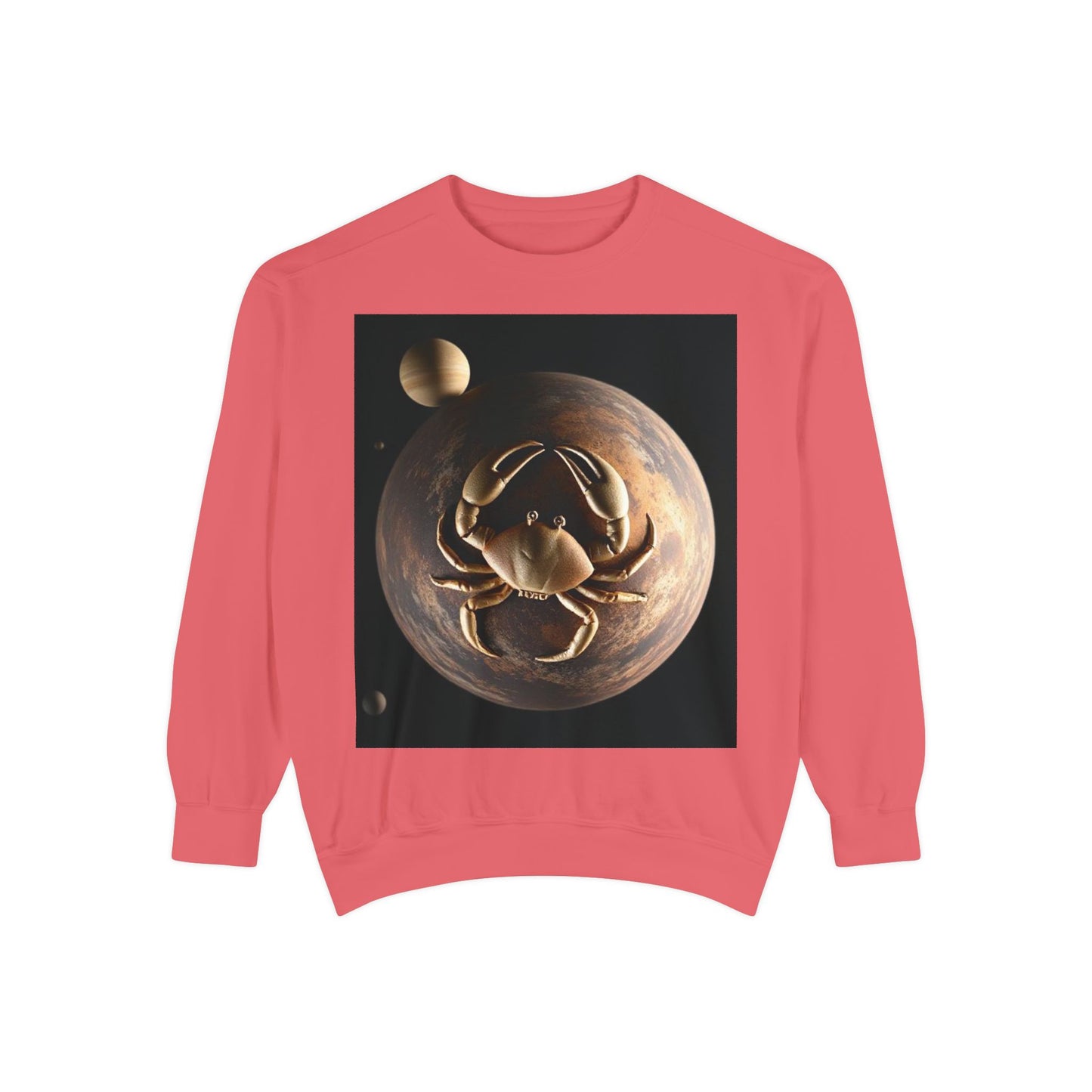 Garment-Dyed Sweatshirt, Unisex, Space Animal Design v1, Cancer