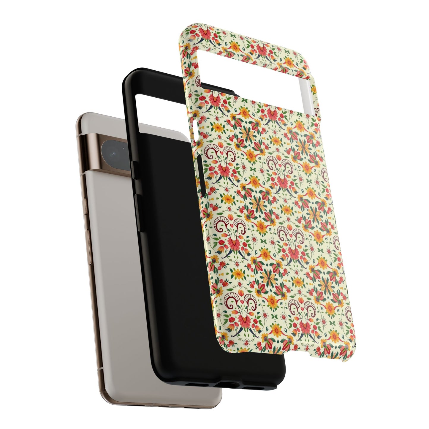 Tough Cases, Aries, Zodiac, Flower Pattern