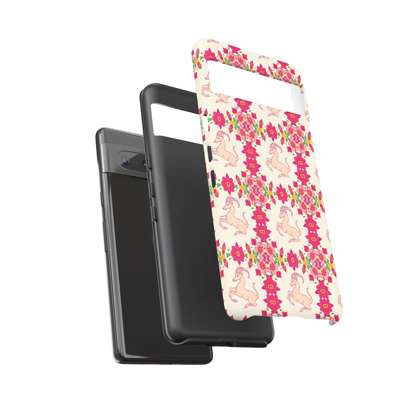 Tough Cases, Capricorn, Zodiac v3, Flower Pattern