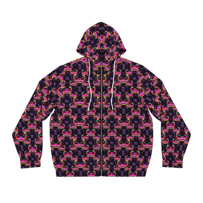 Full-Zip Hoodie (AOP), Cancer, Zodiac, Pattern