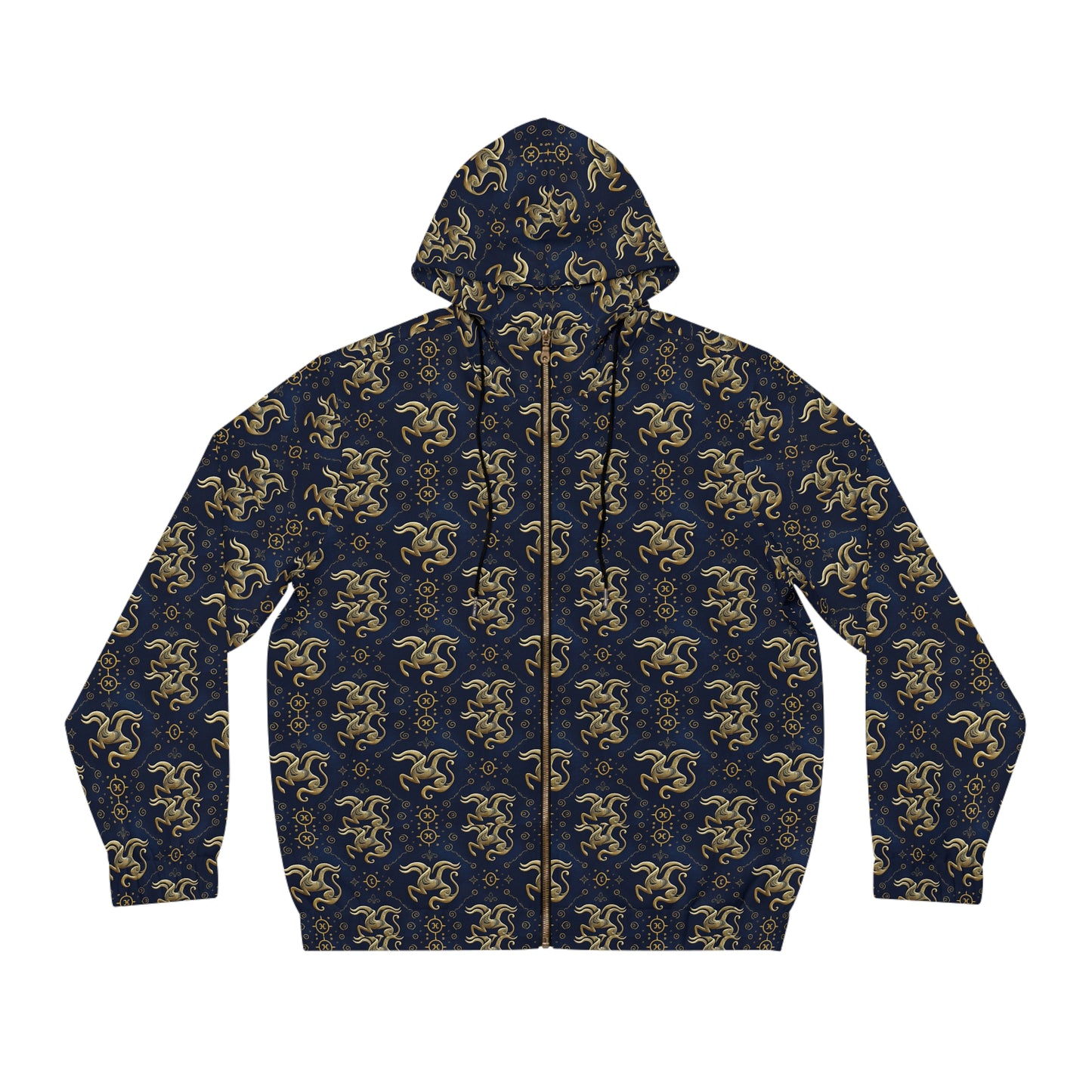 Full-Zip Hoodie (AOP), Aquarius, Zodiac v3, Pattern