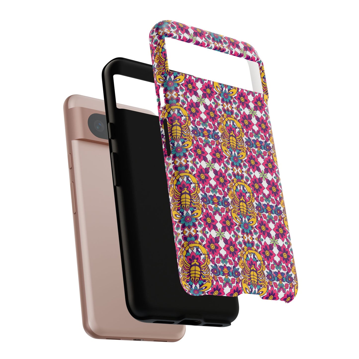 Tough Cases, Scorpio, Zodiac v2, Flower Pattern