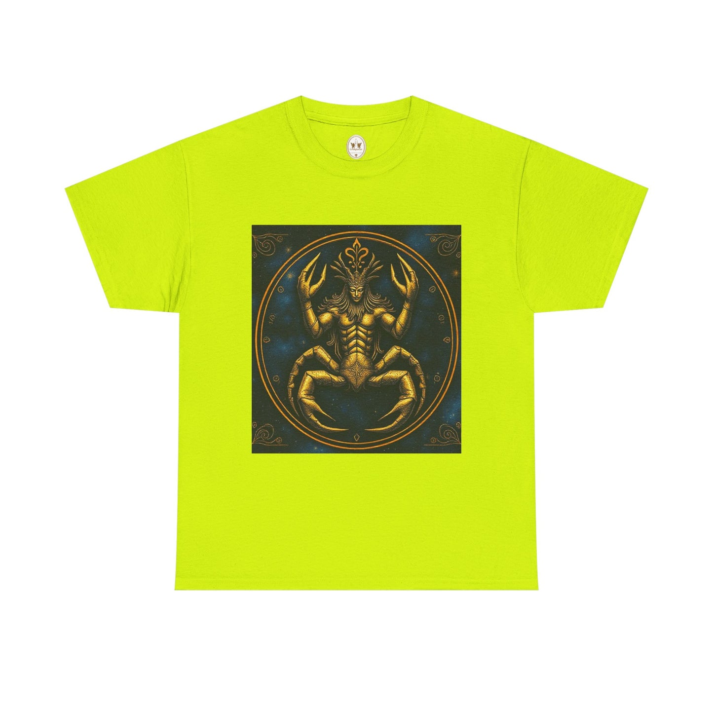 Unisex Heavy Cotton T-Shirt, Scorpion King 1v, Cancer Zodiac Design