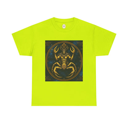 Unisex Heavy Cotton T-Shirt, Scorpion King 1v, Cancer Zodiac Design
