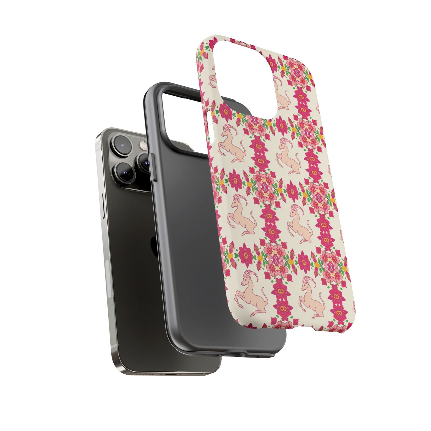 Tough Cases, Capricorn, Zodiac v3, Flower Pattern